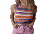 Women'S Sleeveless Vest Rainbow Colors L V1369-AZ3-W-12947