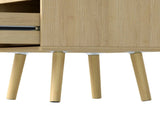 Levede 2x Bedside Tables Set Wooden Side Table Nigntstand Bedroom Rattan Drawers NI1078-NT-2PK-AU