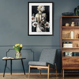 Flower Lady Artwork Framed W Glass Front 60x80cm V637-E646051