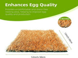 6 Pack Chicken Nesting Box Pads, Artificial Grass Laying Mats, Washable Non Slip Coop Nest Mats For V1237-ZY-807-247
