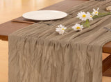 Nude Brown Cheesecloth Table Runner with 50pcs Napkins V1258-DP02-C-1155