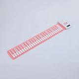49-Key Rainbow Roll-Up Piano Silicone Waterproof Soft Keyboard, Foldable Portable, Music V1232-ZDGQ-49J-001