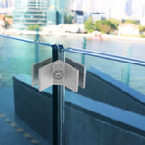 Glass Panel Clamp, Plated Silver, 304 Stainless Steel, for Home, Quick DIY Installation V1369-AZ3-W-19222