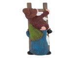 Garden Gnome Statue Resin Ladder Climbing Funny Gnome Garden Statue for Lawn Porch V1294-YM0901-3111240259711