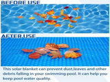 8 x ft Pool Hot Tub Solar, 16 Mil Heavy Duty Trimmable Floating Thermal Blanket Spa Bubble V1259-DP01-A-1157