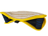 Yellow and Khaki Heavy Duty Jute Dog Bite Pillow - Professional Training Tug Toy with 3 Handles for V888-ELOSUNG27866