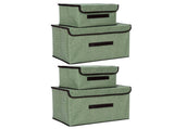 4 Pcs Non Woven Storage Box Case Dustproof Collapsible Two Large and Two Small for Household Home V1294-YM0512-3117220250911