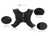 Black Gym Partner Weighted Vest - Adjustable & Reflective for Running, Training & Strength V888-ELOSUNG34741
