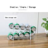 Double Layer Cans Storage Racks Cans Rolling Holder Refrigerator Beverage Rack V1294-YM0717-10073177