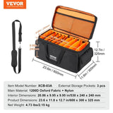 VEVOR DJ Cable File Bag, 1200D Oxford Fabric, DJ Gig Bag with 9 Detachable Divider 4.92 ft Padded V952-DJSNB1200DNJTF6JEV0