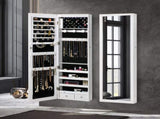Levede Mirror Jewellery Cabinet LED JB1016-LED-WH