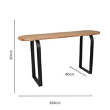 Contemporary Oval Console Table 160cm V637-91258CON