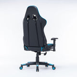 Gaming Chair Ergonomic Racing chair 165&deg; Reclining Gaming Seat 3D Armrest Footrest Blue Black V255-GCHAIRBLUE-32