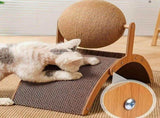Interactive Cat Scratcher, Cat Scratching Post Design with Arch Bridge BallsStylish Cat Scratching V1192-AZ-W-33382