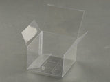 50 Pack of 8x8x10cm Clear PVC Plastic Folding Packaging Small rectangle/square Boxes for Wedding V382-50RECTPVC8X8X10