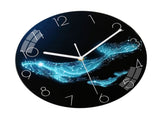 Wall Clock Silent Battery Operated MDF Round Wall Decorative Clock for Living Room Bedroom Office V1294-YM0901-3115250087211
