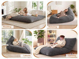 Artiss 3 in 1 Bean Chair with Filler Convertible Bean for Adults, Corduroy DIY Stuffed Bean BD-3IN1-GR-5FILLER