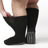 Extra Width Diabetic Socks Men Women-4 Pairs Wide Edema Sock for Swollen Feet,Non Slip Cast V1192-AZ-W-2628