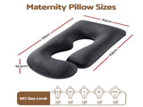 Giselle Bedding Pregnancy G-Shaped Full Body for Back and Belly Support Maternity PILLOW-MAT-J-VEL-GY