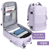Purple Travel Backpack Cabin Bag with Dry Wet Sorting, 42 x 30 x 20 cm V1188-MS-325-0354
