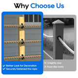 5 Packs Black Rope Support Holder with Cross Screw Securing Rope Drop Ring Brackets Stainless Steel V1192-AZ-W-6674
