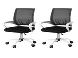 Artiss 2x Office Chair Mesh Computer Gaming Desk Chairs Work Study Mid Back OCHAIR-L-2004-WHX2