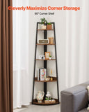 VEVOR 5 Tier Corner Shelf Tall Corner Bookshelf Plant Rack Wall Shelves Tower V952-ZLSZJSNJTMK7YJ7FI001V0