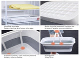 Collapsible Mop Bucket Portable Plastic Bucket Folding Storage Basket with Handle V1294-YM0717-10101658