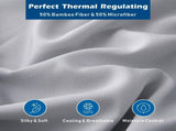 4 Piece Hotel Bamboo Cooling Sheet Set -Ultra Soft 2000TC Breathable Bed Sheets Set with 37 V1317-ZXW9-AUQ-4JT-YH