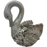 Swan Flowers Planter w Hole Plug 52cm V637-49481SWN