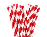 1000 Bulk Wholesale Pack Red White Drinking Straws Biodegradable Eco Paper Birthday Party Event V382-REDSTRAW1000