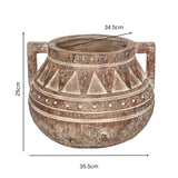 Aged Tribal Style Decorative Pot 35cm V637-91259POT