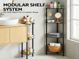Artiss 4 Tier Floor Standing Corner Shower Caddy Bathroom Organizer Black BSR-B-4T-110H-BK