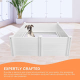 Rooster Farms 1.15m PVC Dog Whelping Box Puppy Birthing Pen - Anti-Crush Rail V238-SUPDZ-40488200339536