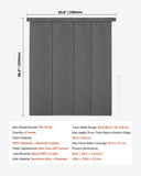VEVOR Panel Track Blinds Extendable Track 116 cm to 218 cm W Trimmable Dark Gray V952-MBGDBYCW45884QXE6V0