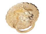 Door Knocker Brass Material Bronze Collision Resistance Chinese Animal Head Pull Ring for Wooden V1294-YM0523-3114220008611