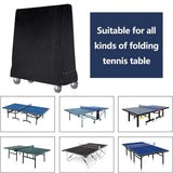 Heavy-Duty Foldable Ping Pong Table Dust Cover, Waterproof 210D Silver-Coated Oxford Fabric with UV V1341-ZY-VDDSZ7RB-BLACK