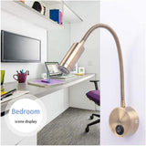 12V RV Boat Wall Lamp Flexible Gooseneck Touch Control Switch LED Reading Light V1188-WSZ-A-2184