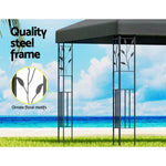 Instahut Gazebo 4x3m Marquee Outdoor Wedding Party Event Tent Home Iron Art Shade Grey GAZEBO-IR-LE-HF-4X3-GY-AB