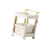 Storage Cart Space Saving Plastic Rolling Storage Organizer with Hooks Handle for Office Bedroom V1294-YM0901-3117240235212