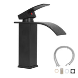 G1/2 Mixer Water Tap Basin Sink Faucet with Long Handle for Bathroom Hotel Homestay Black V1294-YM0710-3112210077011