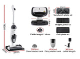 Devanti Cordless Wet Dry Vacuum Mop plus 3-in-1 Sandwich Waffle Maker VAC-1809-SM-3IN1-BK