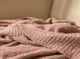 Navy Blue Solid Color Plush Knitted Blanket for Sofa and Office, 152 x 203 cm, 1150g V888-ELOSUNG28756