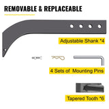 Box Blade Shank, 46.4cm Scarifier Shank, 4 Holes Box Scraper Shank, Ripper Shank with Removable V952-LT4KHS4ZZ00000001V0