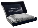 Laura Hill 600-GSM Mink Blanket Queen Size Double-Sided Soft Plush Bed Faux Throw Rug Silver MINK-SL