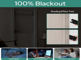 100% Natural Linen Blackout French Door Curtains, Privacy Door Window Curtains, 26 X 72 Inch Room V1258-DP02-C-1330