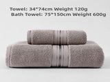 Light Brown Cotton Towel Set - Quick Dry, Extra Thick & Absorbent, Perfect for V888-ELOSUNG17425