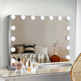 Embellir Makeup Mirror 58x46cm Hollywood Vanity with LED Light Tabletop Wall MM-FRAMELS-5846-GS