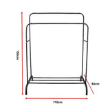 Heavy Metal Double Clothes Rail Hanging Rack Garment Display Stand Storage Shelf V63-836211
