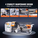 Metal Lathe Machine, 200 mm x 350 mm, Precision Benchtop Power Metal Lathe, 50-2500 RPM Continuously V952-TSJSCCYSDJ200ZM3GV3